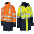 EN471 and ANSI/ISEA 107-2010 Class 3 Reflective Raincoat